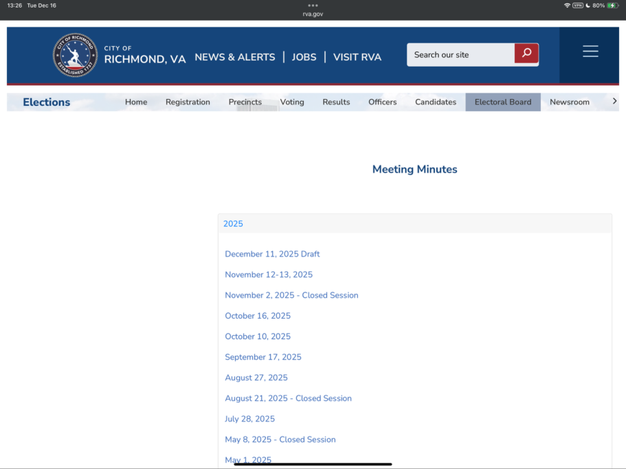 Transparency Works A list of dates with corresponding events or headings for December 2023.